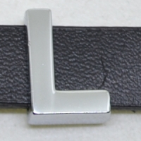 CHROM-Schiebebuchstabe "L" 14mm